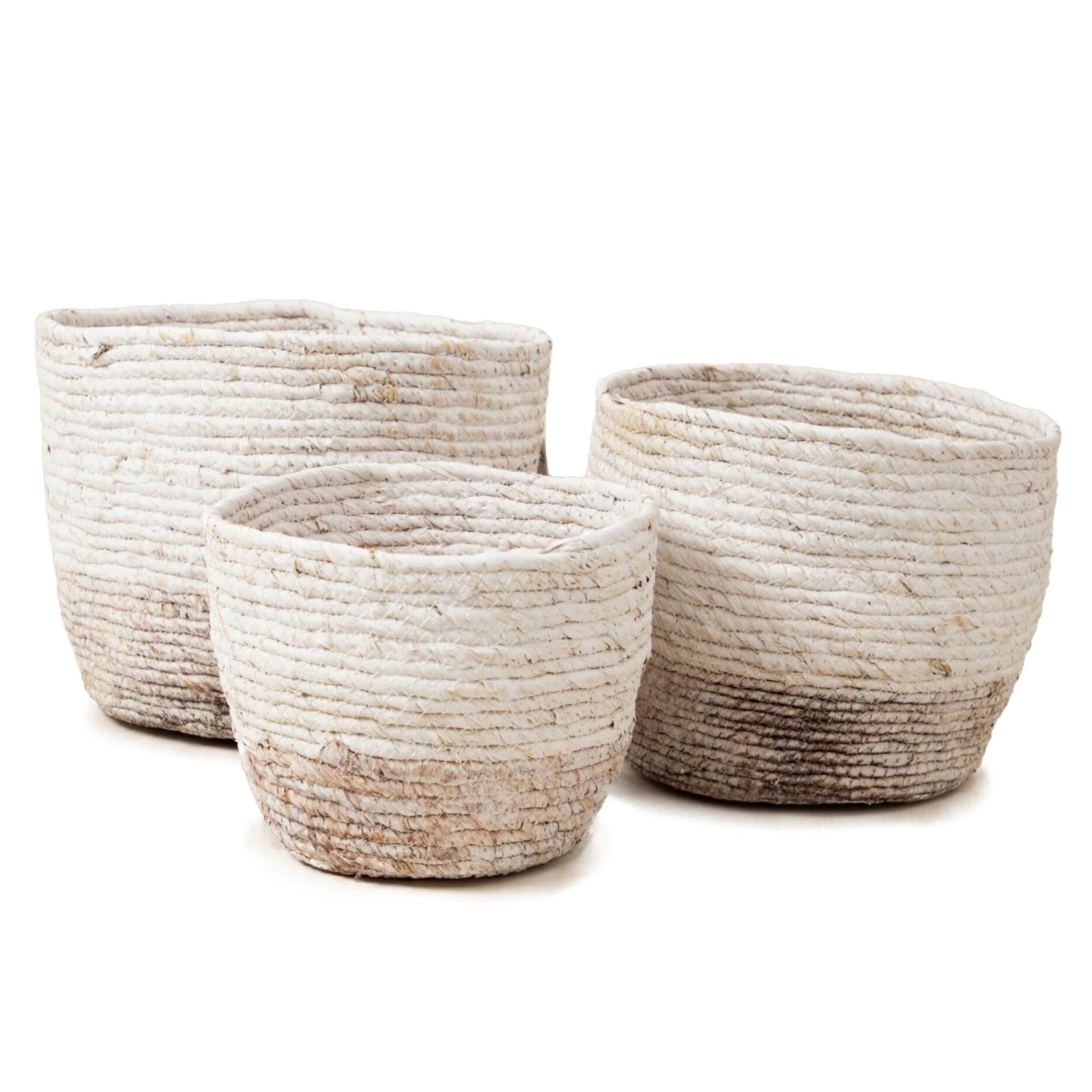 Conjunto 3 Cestas Bicolor