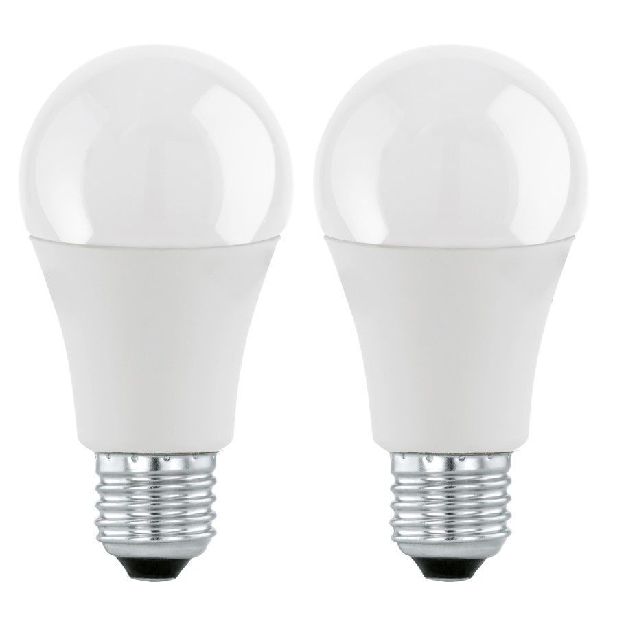 Pack 2 L�mpadas LED Eglo A60 E27 3000K 806LM