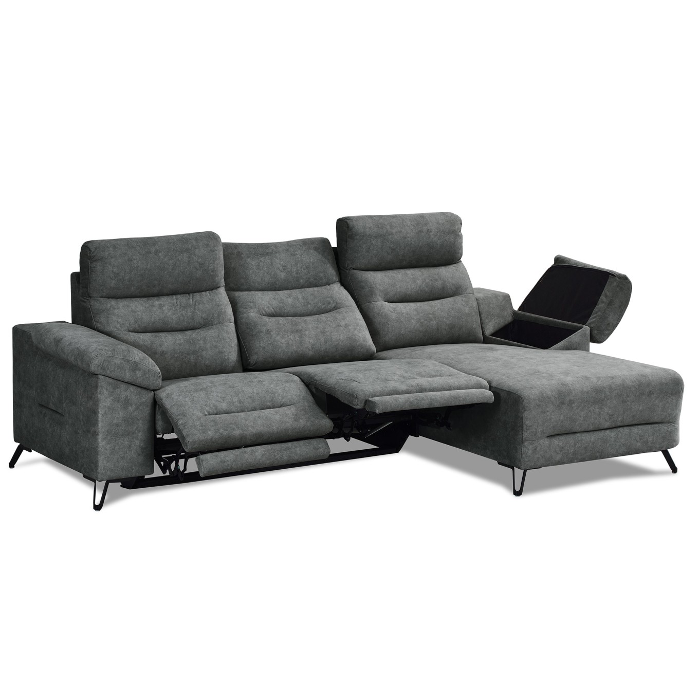Chaise Longue com Relax Deryl Direita