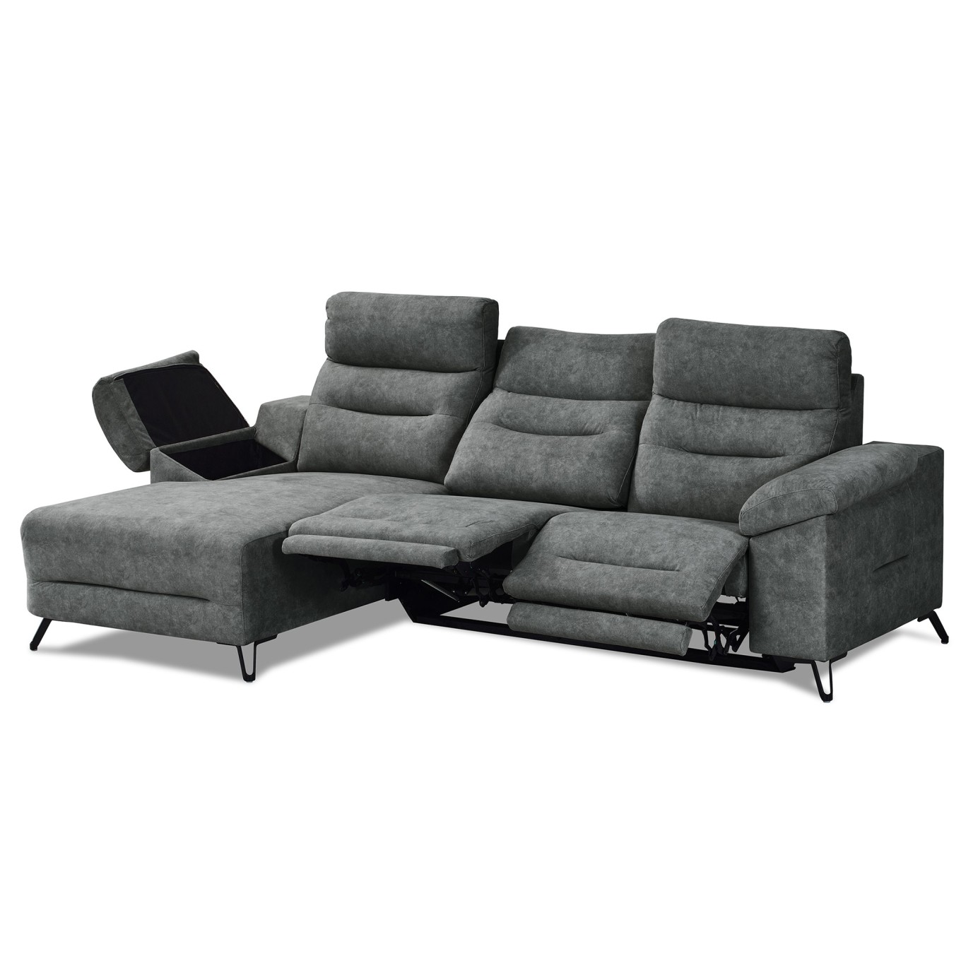 Chaise Longue com Relax Deryl Esquerda