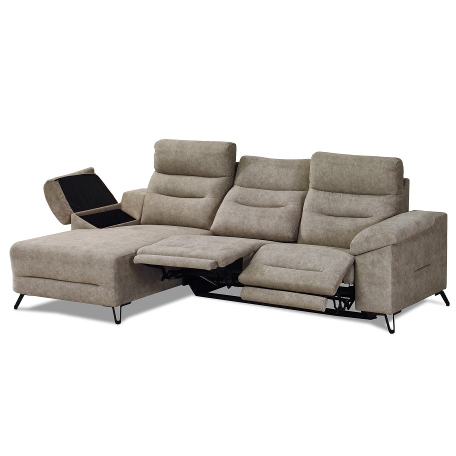 Chaise Longue com Relax Deryl Esquerda