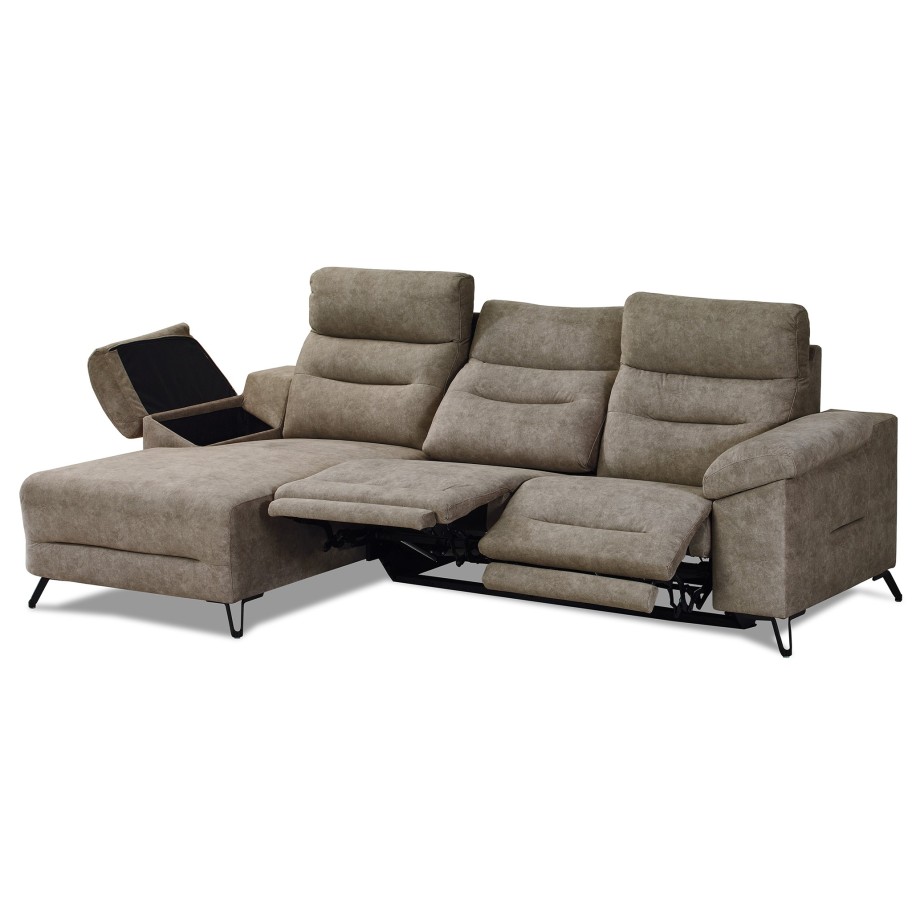 Chaise Longue com Relax Deryl Esquerda
