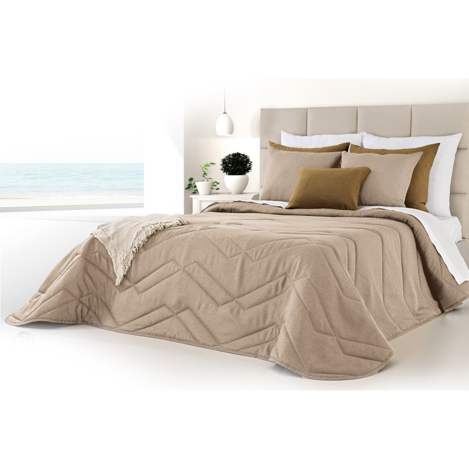 Edred�o Acolchoado Linen - Cama Casal