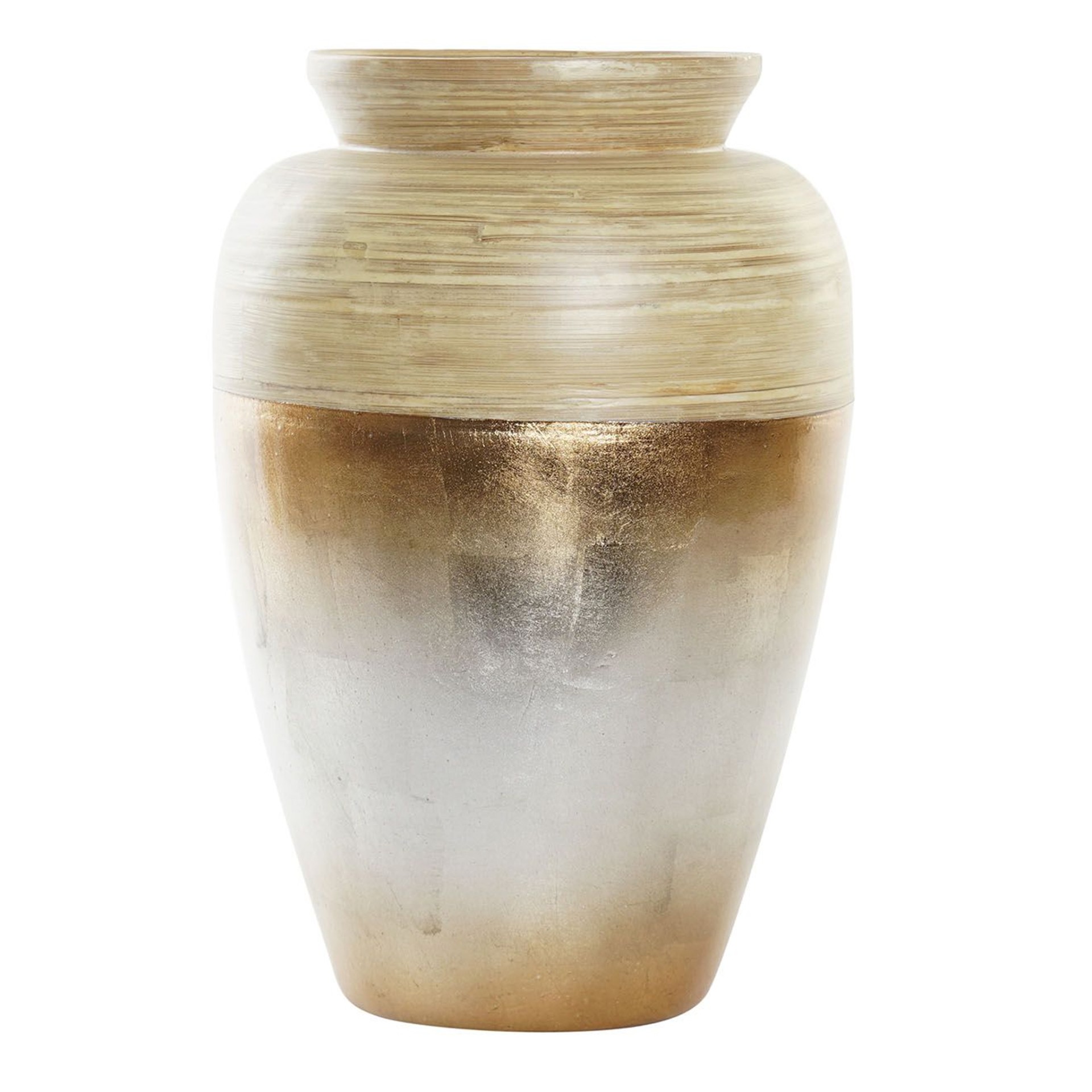 Jarr�o Folhas Natural/Dourado