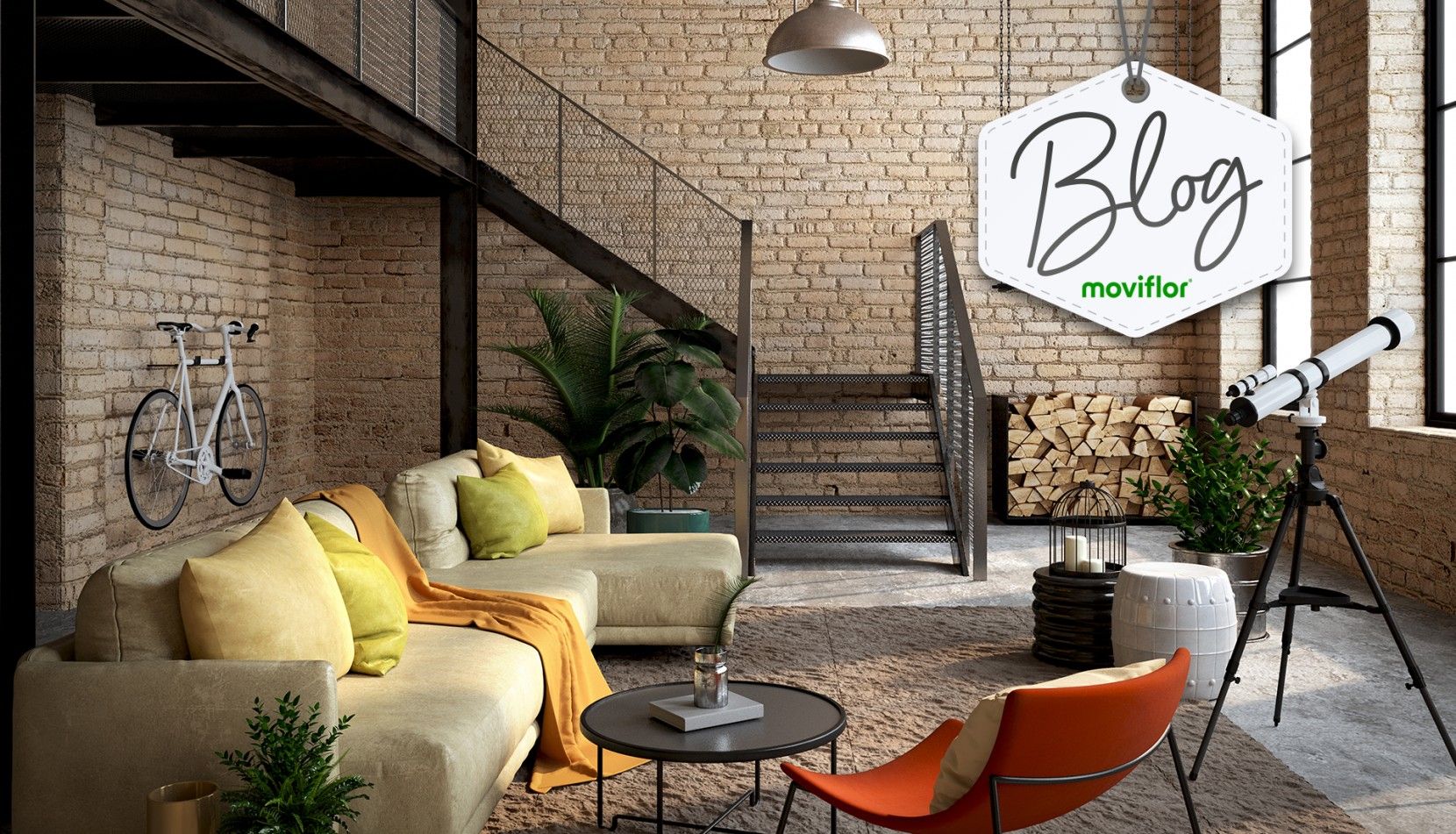 10 artigos Moviflor para uma sala com decorao industrial