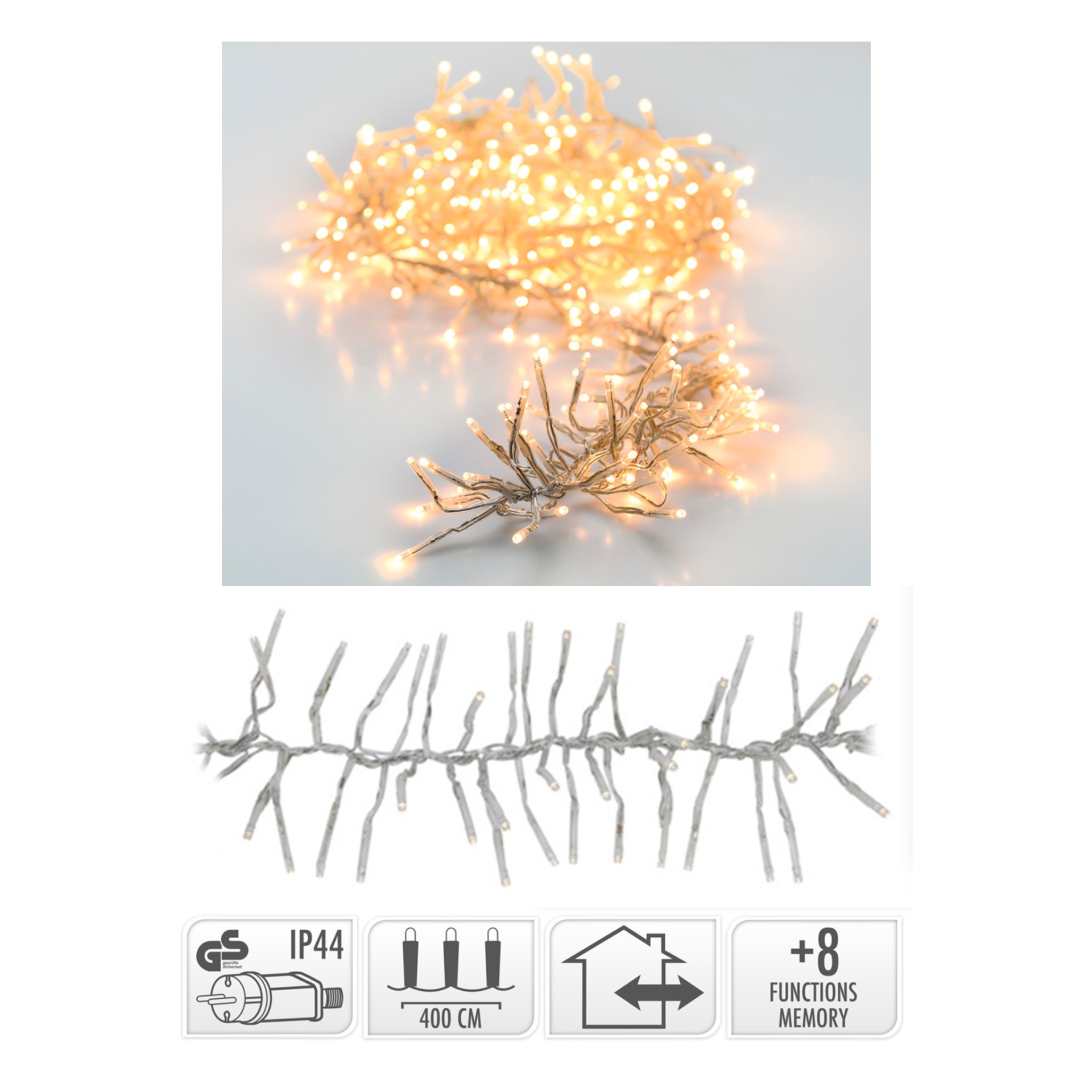 Luzes de Natal 576 Led 3m