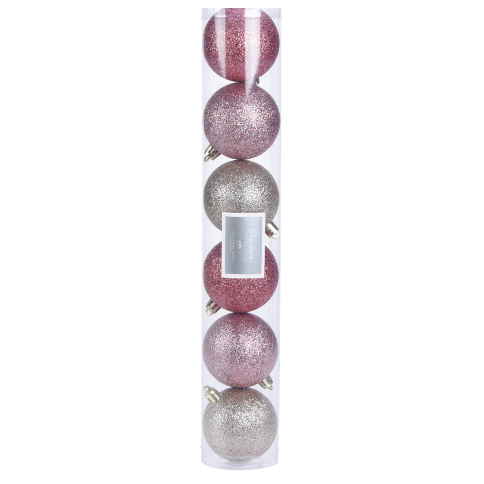 Tubo 6 Bolas de Natal 60mm