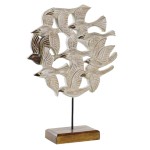 Figura Decorativa Pássaros Bege