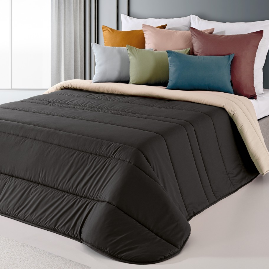 Edredão Individual Bicolor + Almofada - Cama Individual