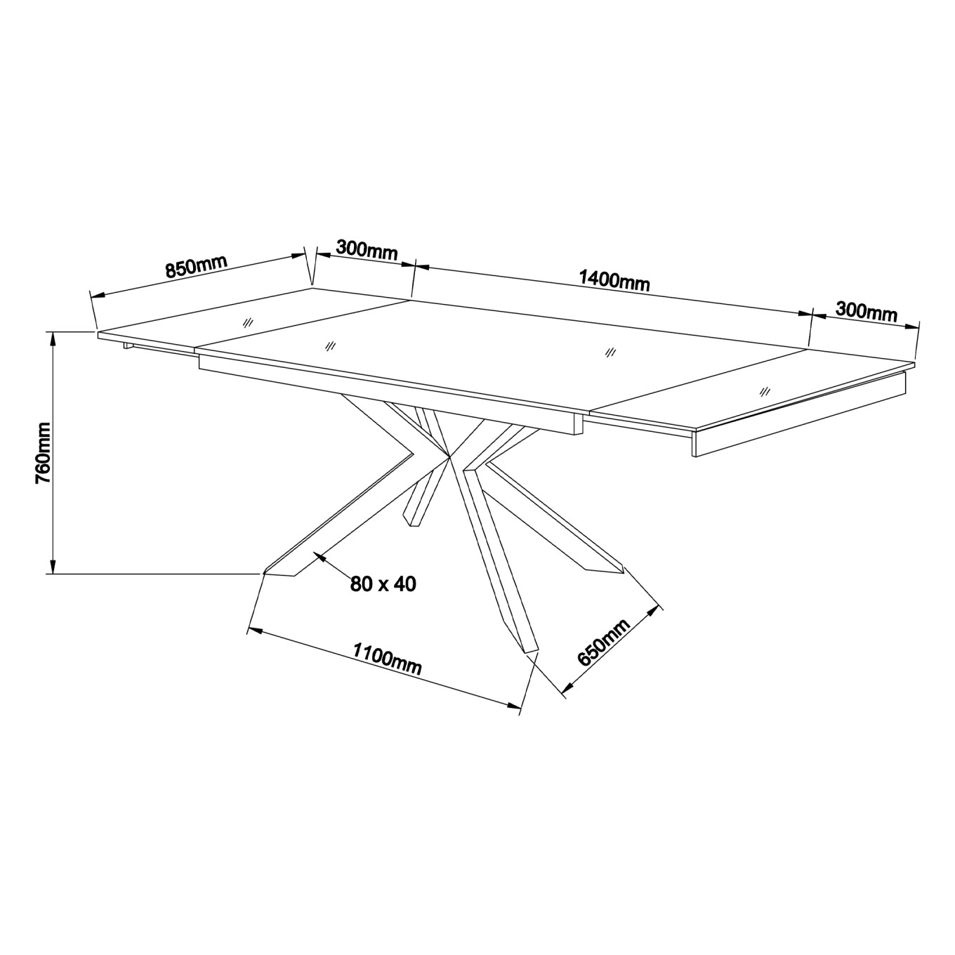 Mesa Extens�vel Andria