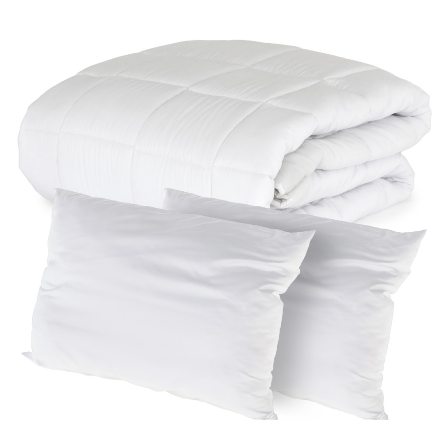 Conjunto Edred�o Algod�o Cama Individual + 2 Almofadas