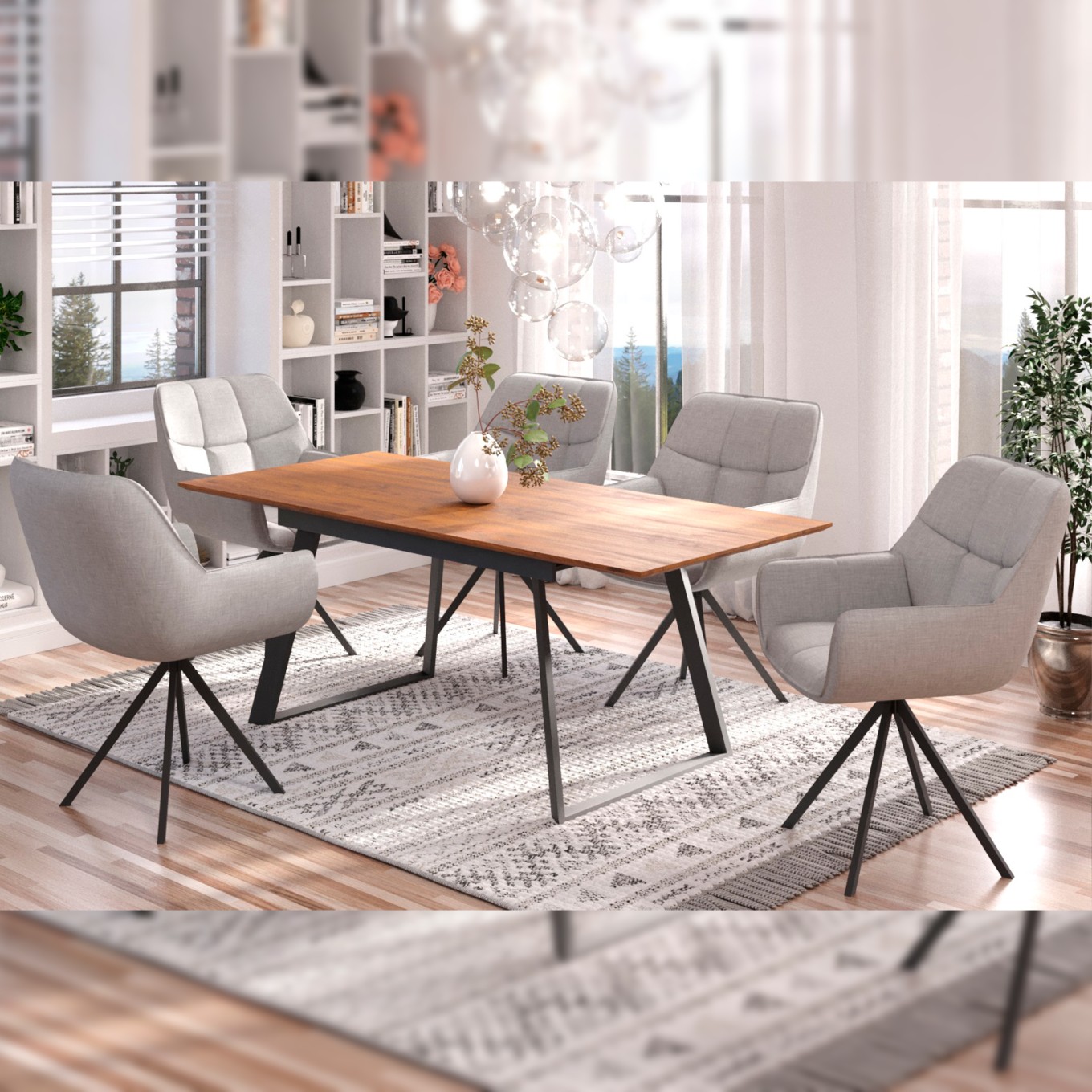 Mesa Retangular Extens�vel Lille