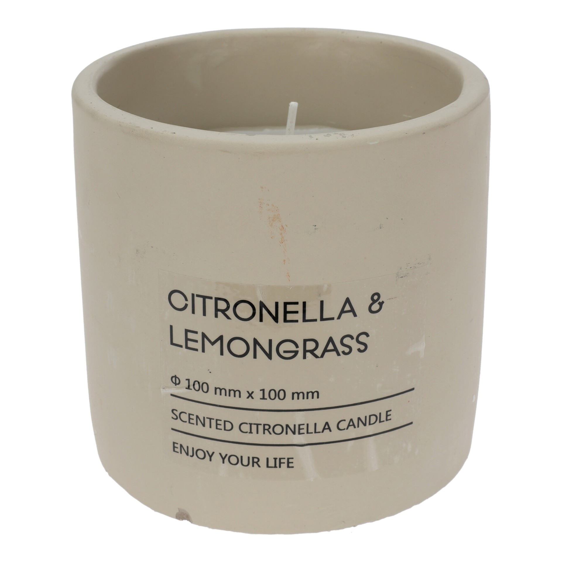 Vela Citronela em Copo Cimento