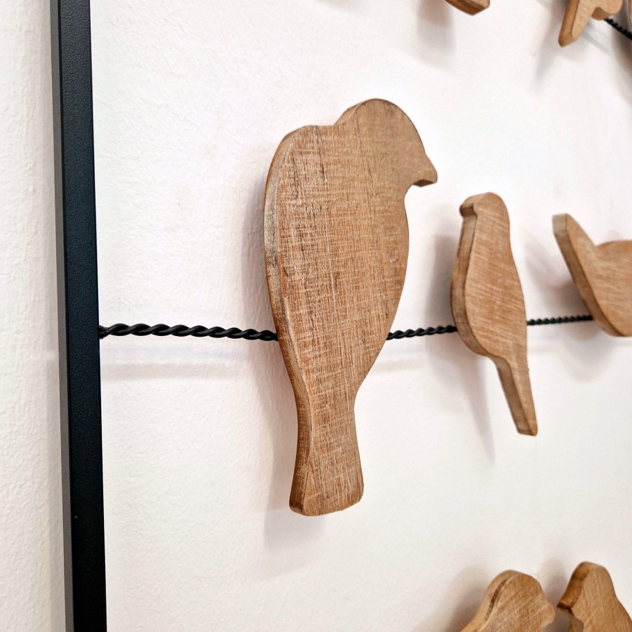 Wall Decor Retangular Passarinhos