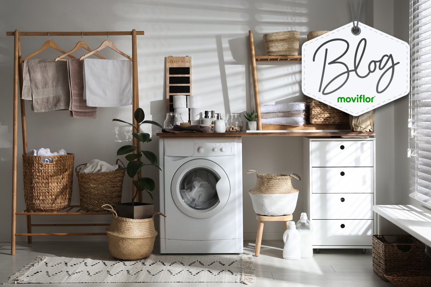Divisão do mês: lavandaria - inspiração Moviflor para decorar e organizar a sua!