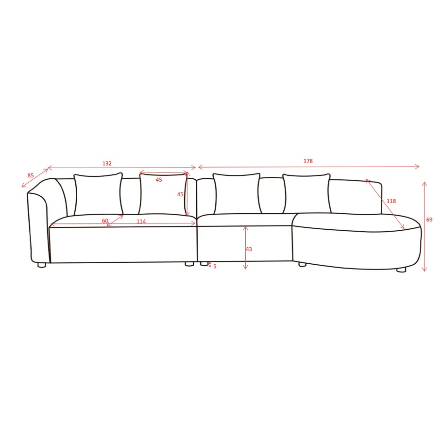 Chaise Longue New York Direita
