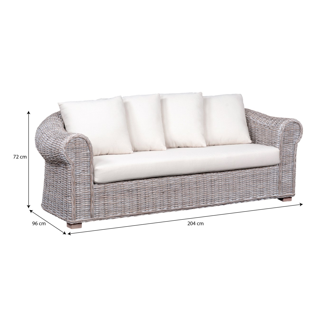 Sof� de Jardim 3 Lugares Kubu