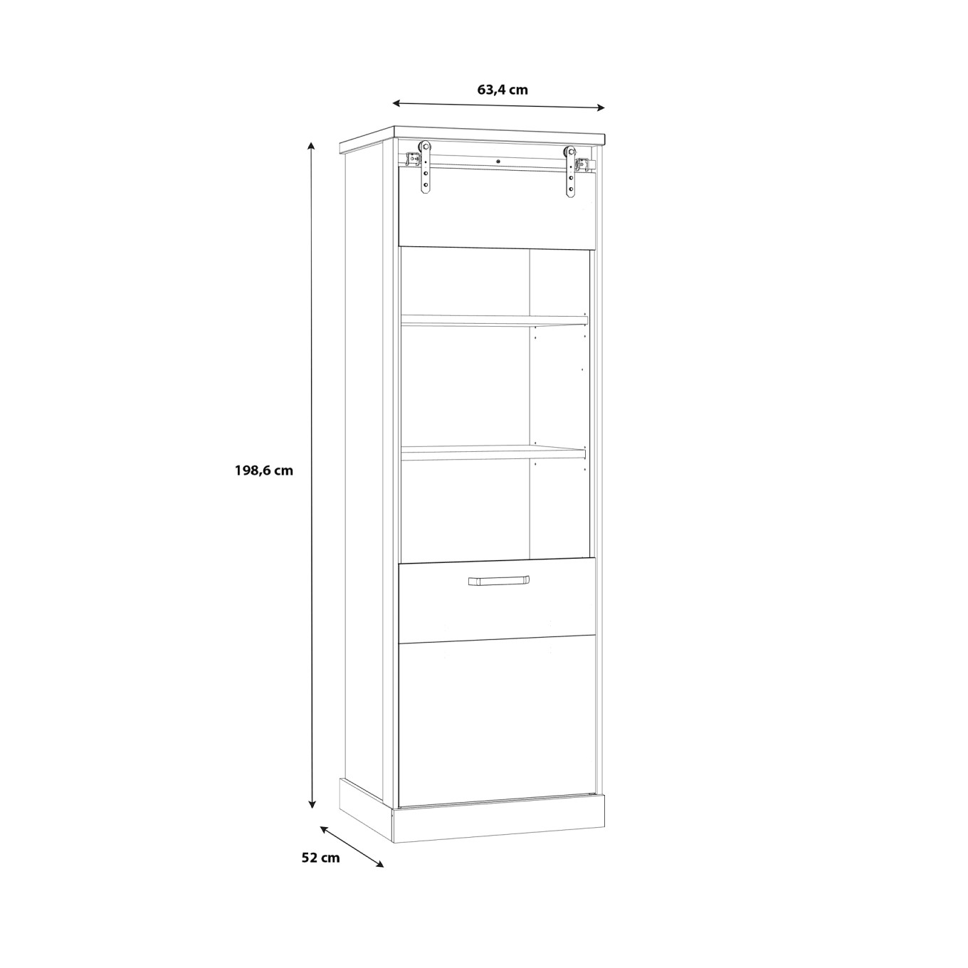 Arm�rio Estante Kaszimiro (1 Porta)