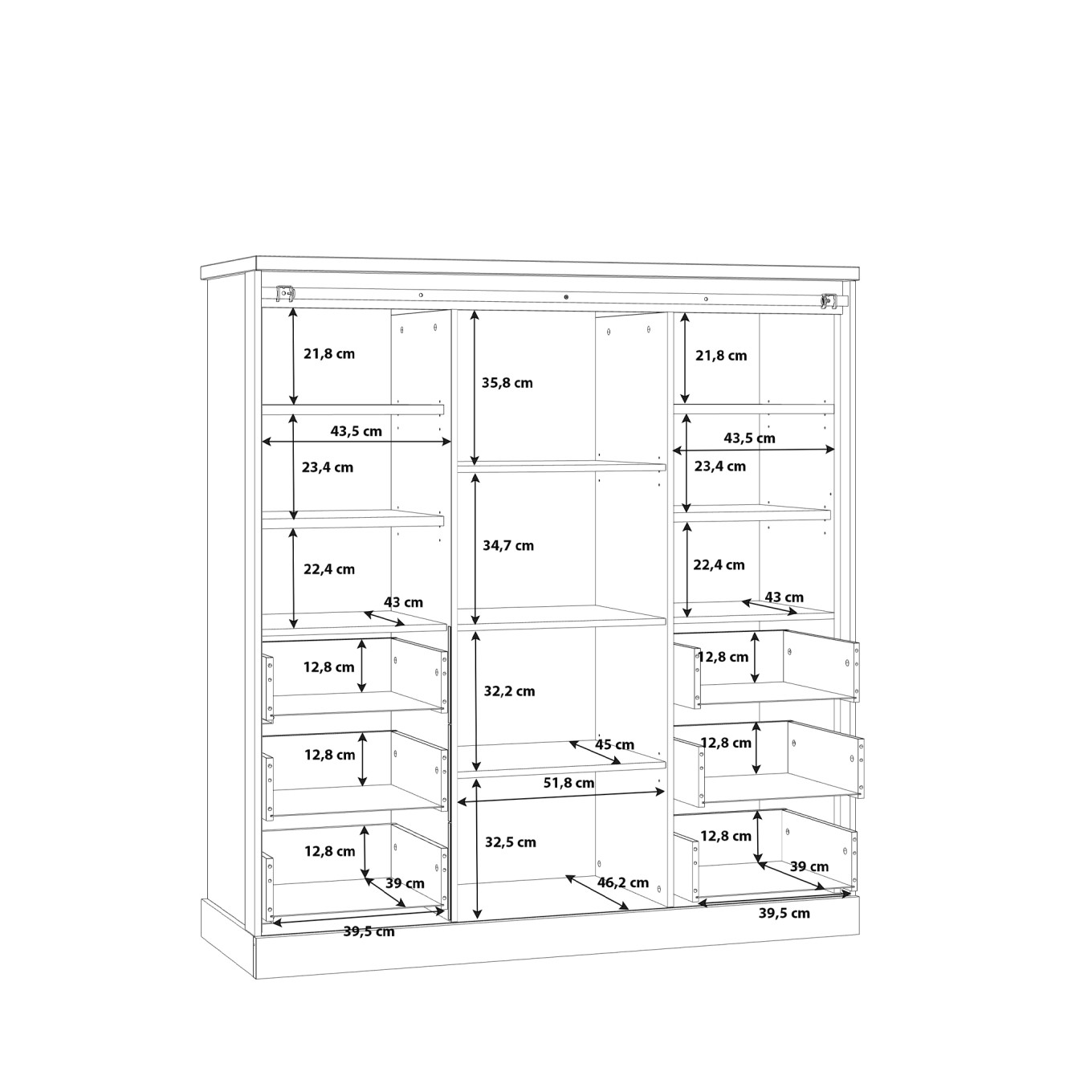 Arm�rio Kaszimiro (1 Porta + 6 Gavetas)