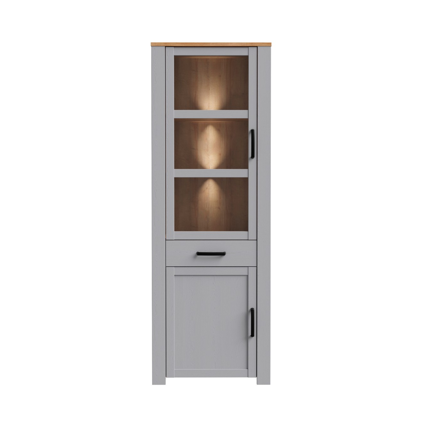 Arm�rio Cristaleira Bohol (2 Portas + 1 Gaveta)