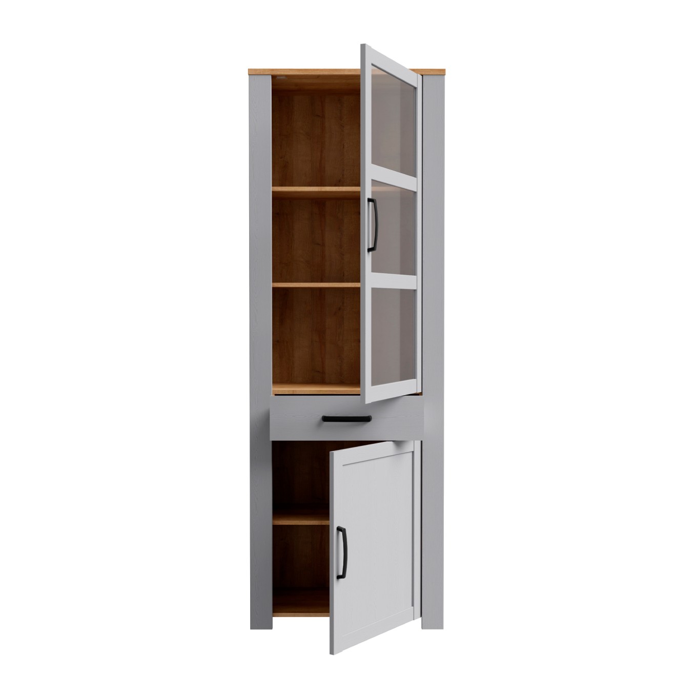 Arm�rio Cristaleira Bohol (2 Portas + 1 Gaveta)