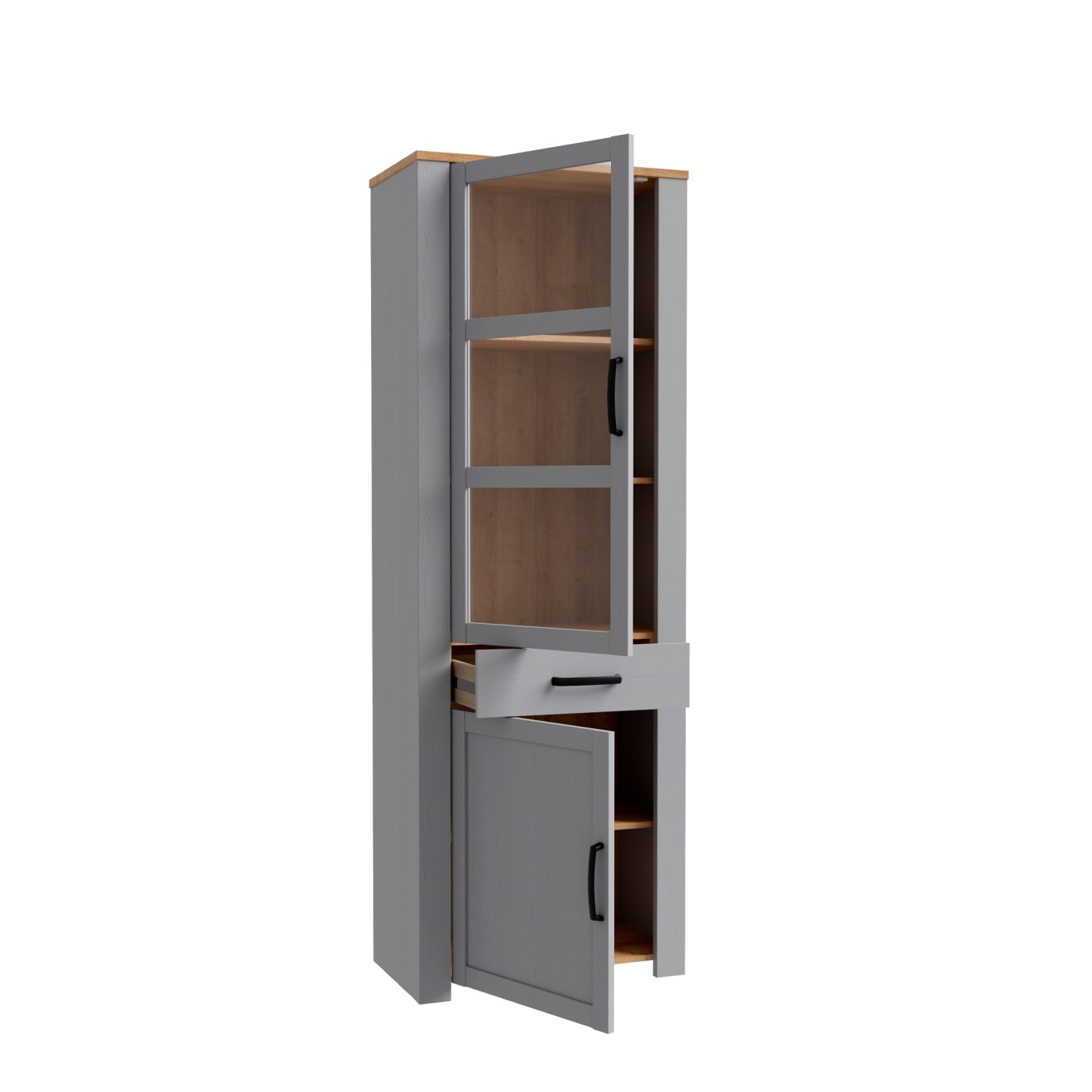 Arm�rio Cristaleira Bohol (2 Portas + 1 Gaveta)