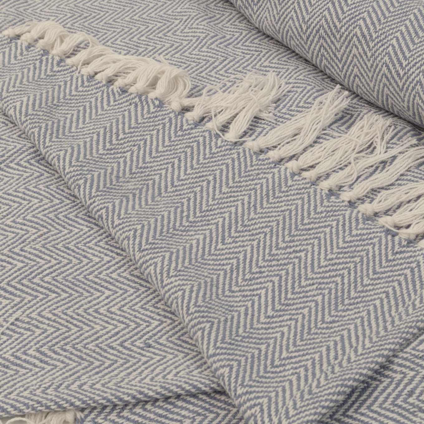 Manta Algod�o Chevron