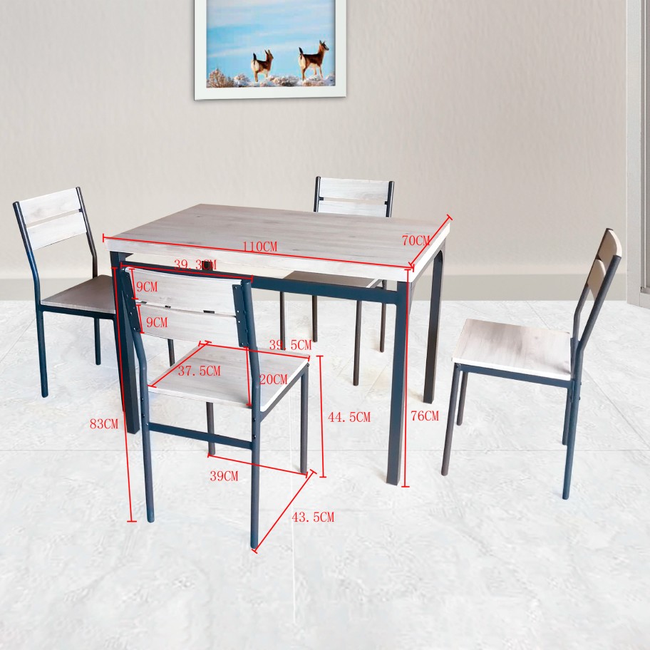 Mesa Málaga com 4 Cadeiras