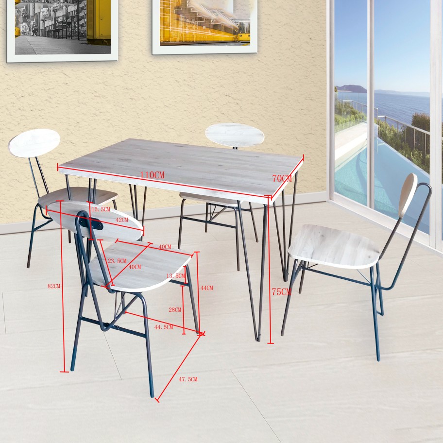 Mesa Madrid com 4 Cadeiras