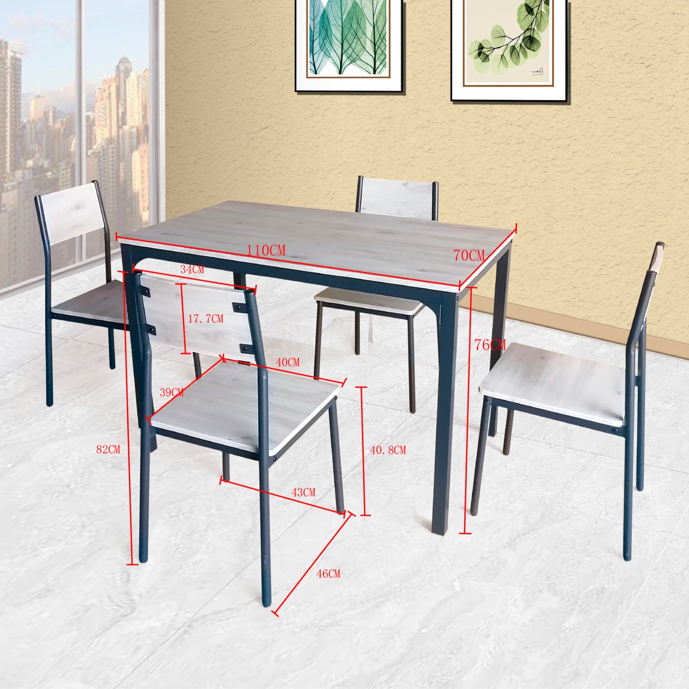 Mesa Val�ncia com 4 Cadeiras
