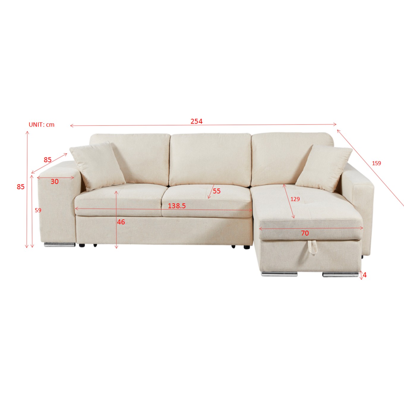 Chaise Longue Charlotte II Esquerda