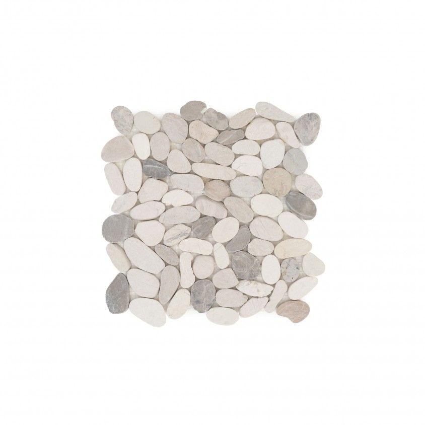 Mosaico Mrmore Oval Cinza/Branco 30x30