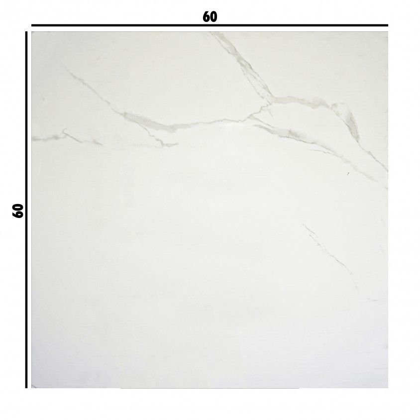 Porcelnico Retificado Streightex New Carrara Brilho 80x80