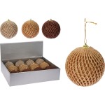 Bola de Natal Gliter 80mm Sortida