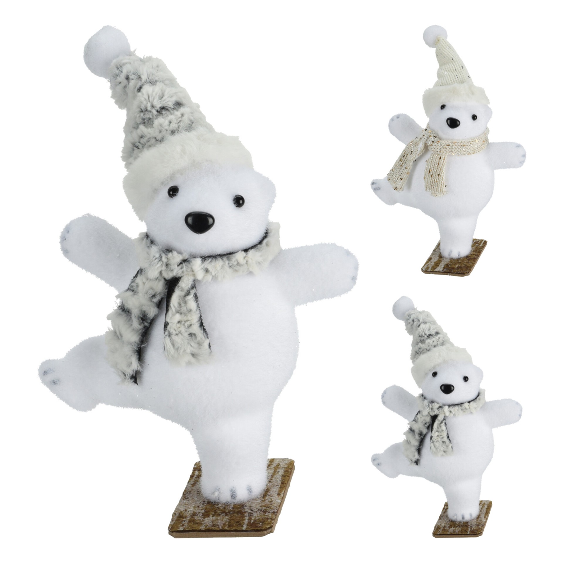 Decora��o de Natal Urso Polar 28cm Sortido