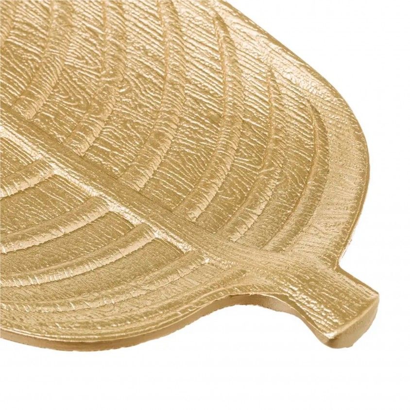 Bandeja Folha Dourado 46x18x2,5cm