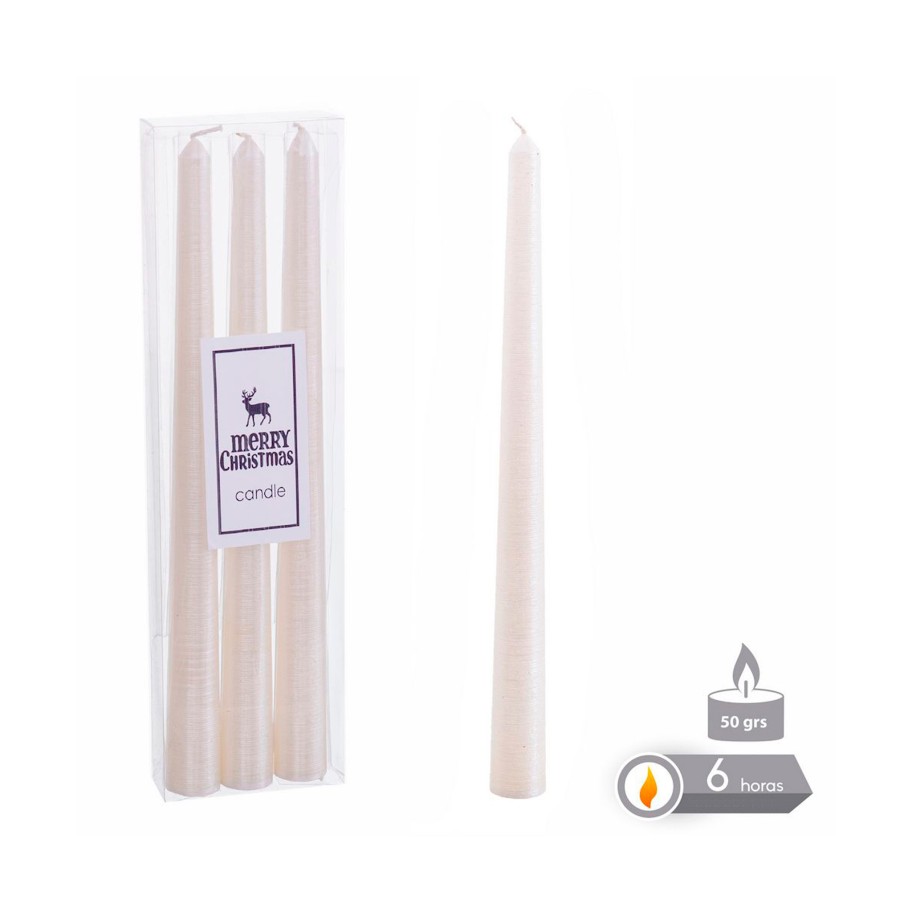 Conjunto 3 Velas de Candelabro 1,8x25cm