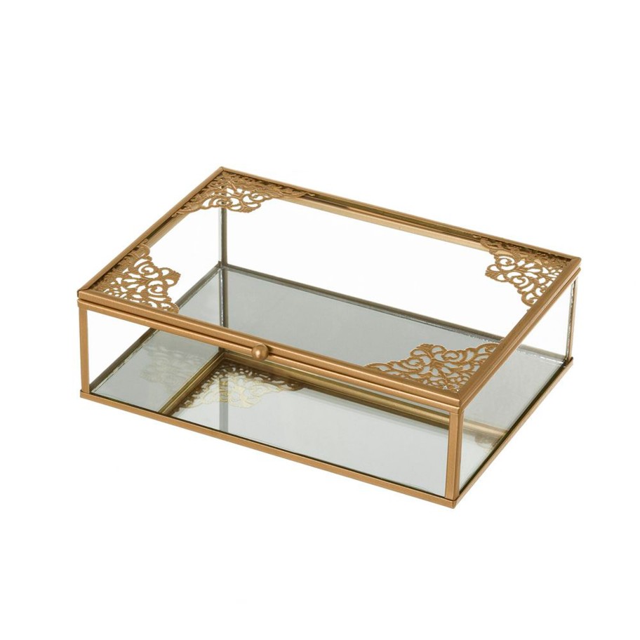 Caixa Vidro Metal 20x15x6cm