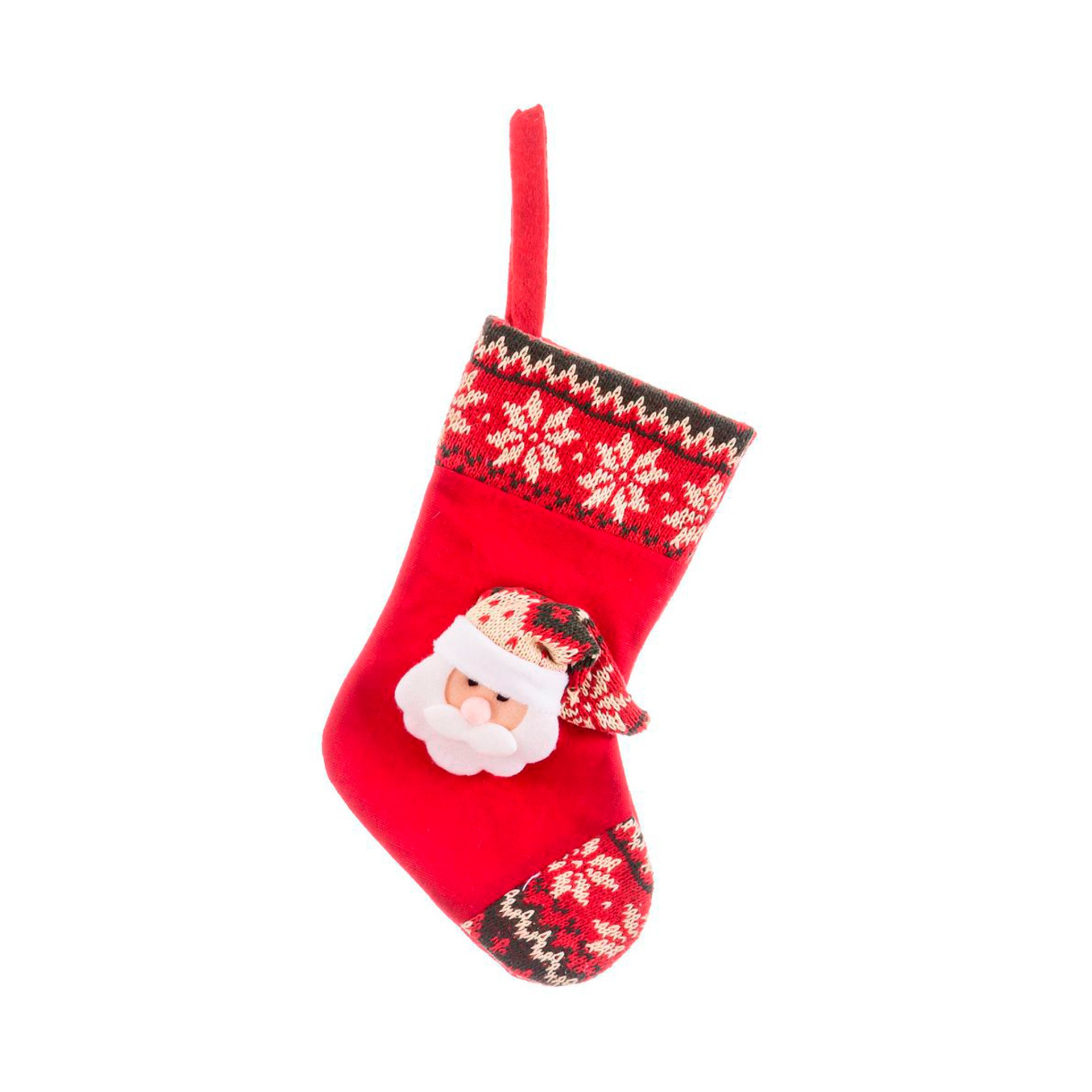 Meia de Natal Tecido 25cm