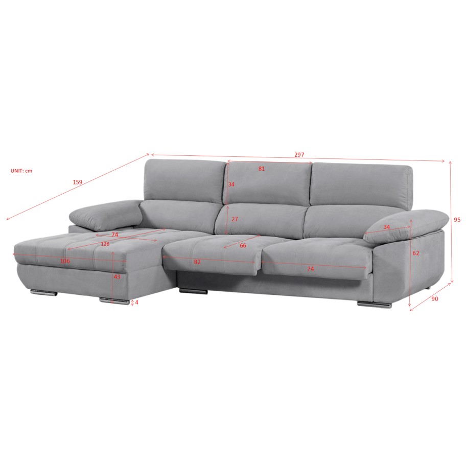 Chaise Longue Livorno II Direita