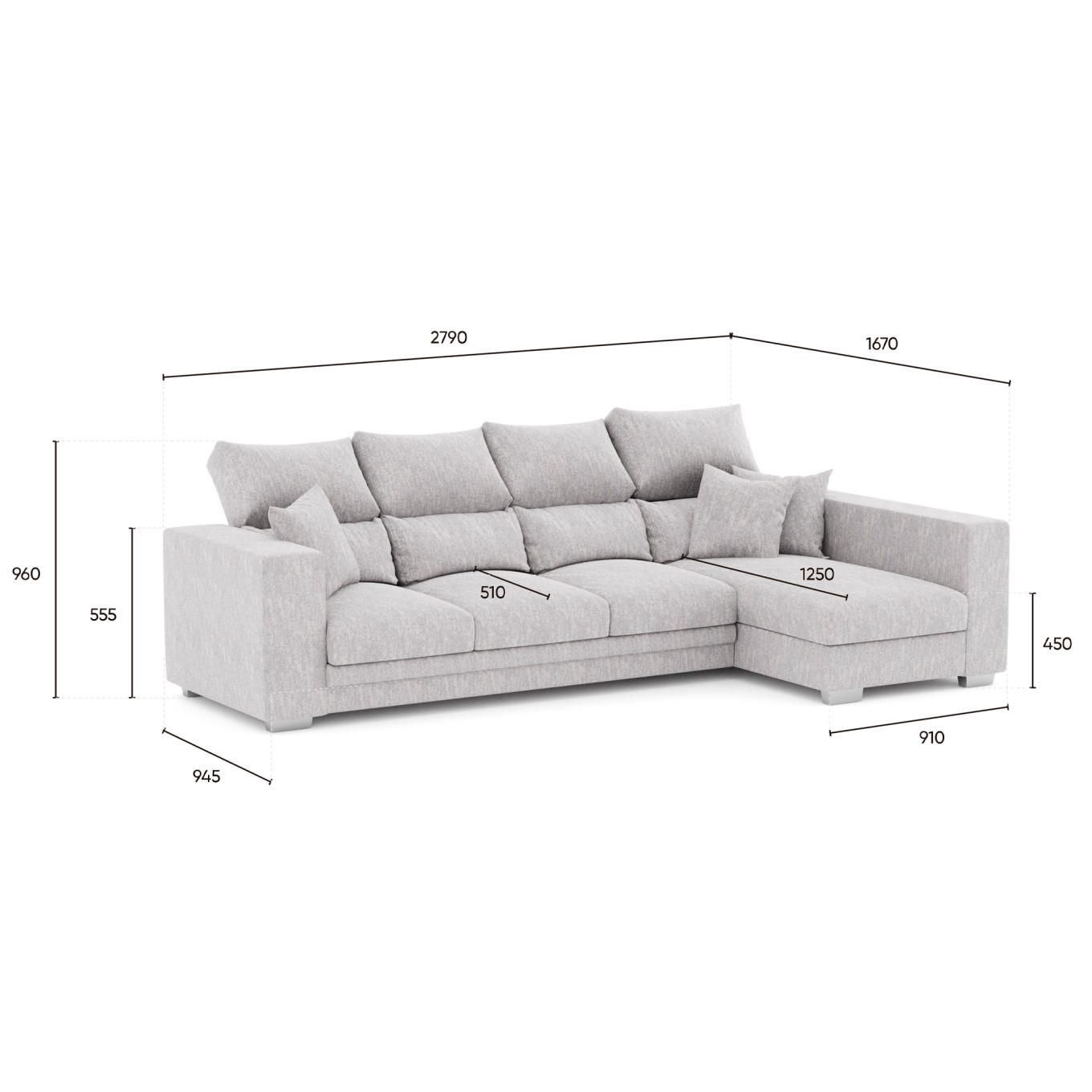 Chaise Longue Rialto Direita