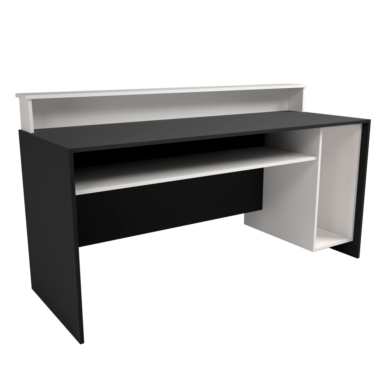 Mesa Gammer USB Premium Preto / Branco + Cadeira Gaming