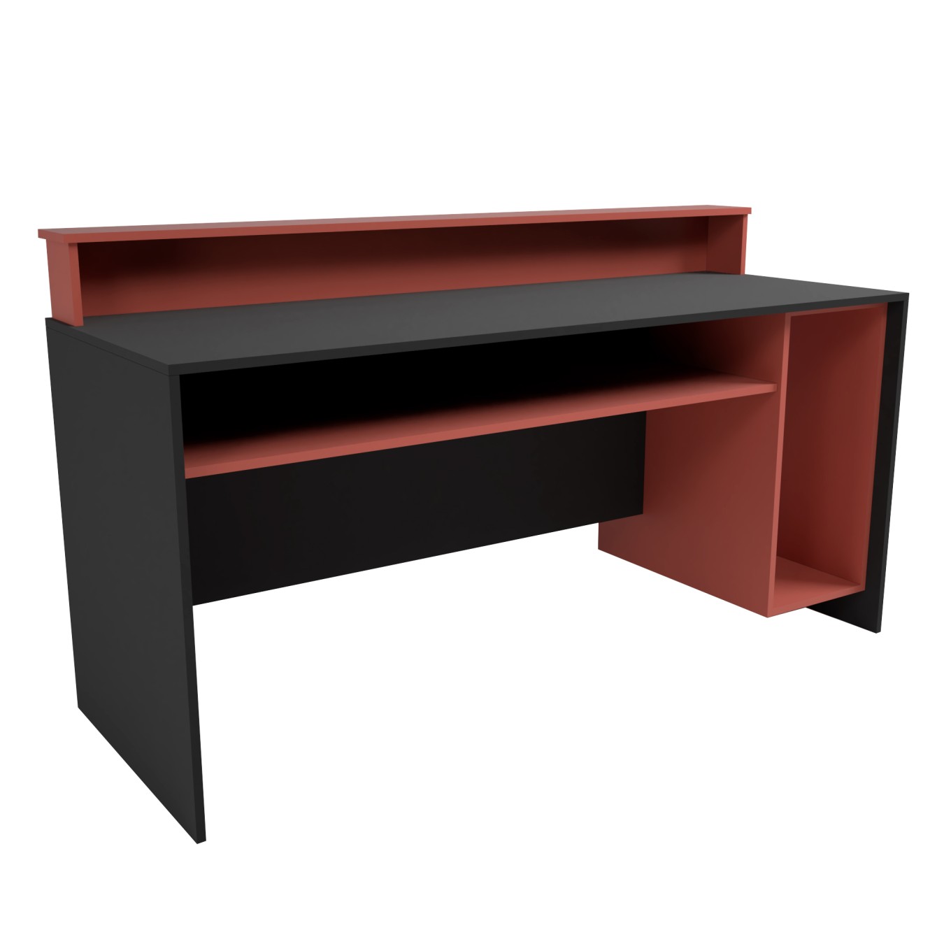Mesa Gammer USB Premium Preto / Vermelho + Cadeira Gaming