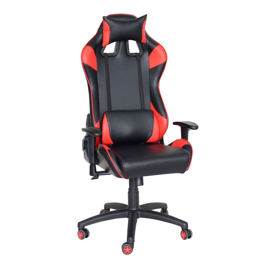 Mesa Gammer USB Premium Preto / Branco + Cadeira Gaming