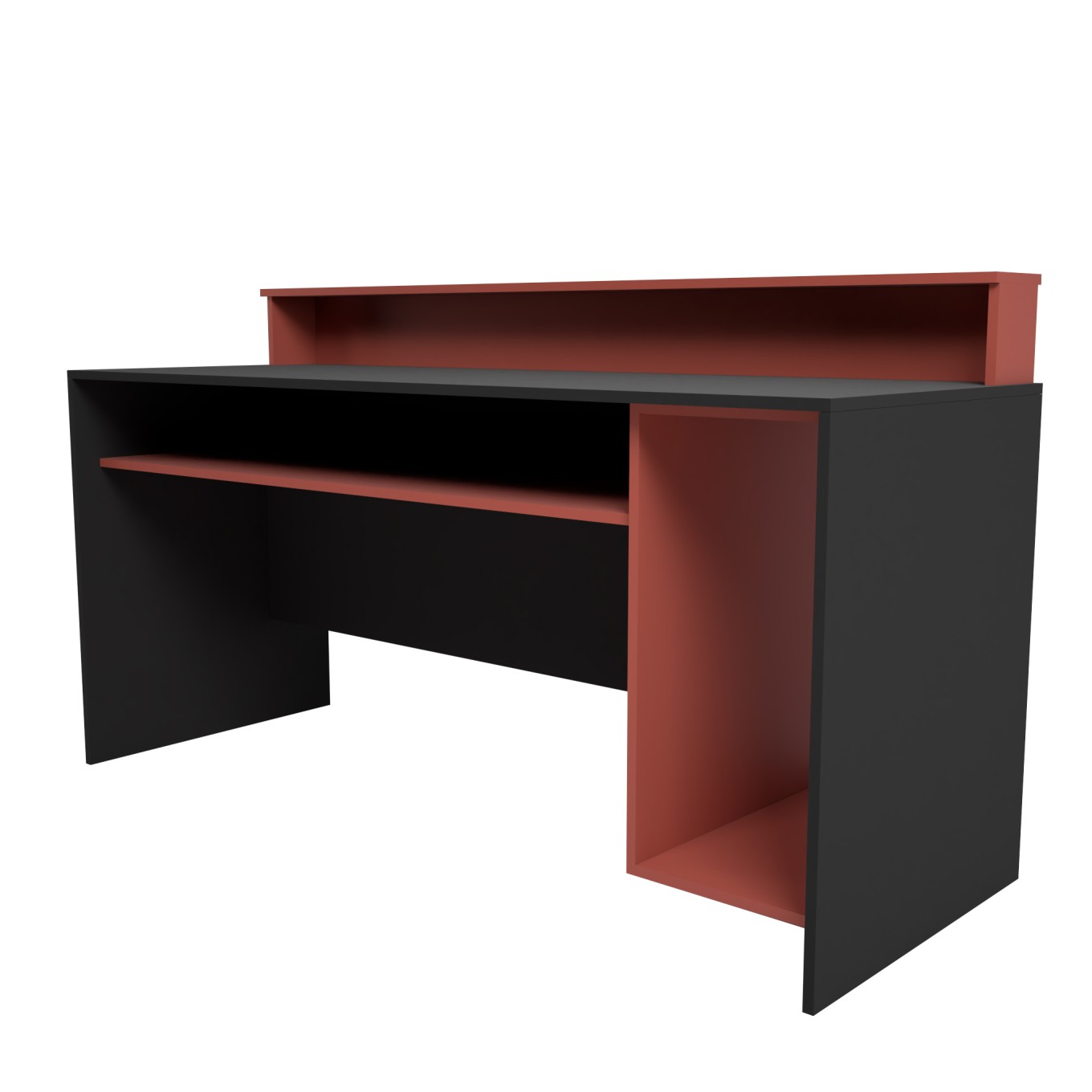 Mesa Gammer USB Premium Preto / Vermelho + Cadeira Gaming