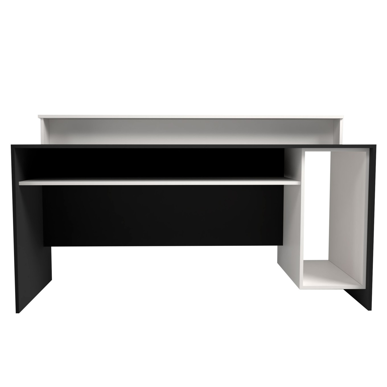 Mesa Gammer USB Premium Preto / Branco + Cadeira Gaming