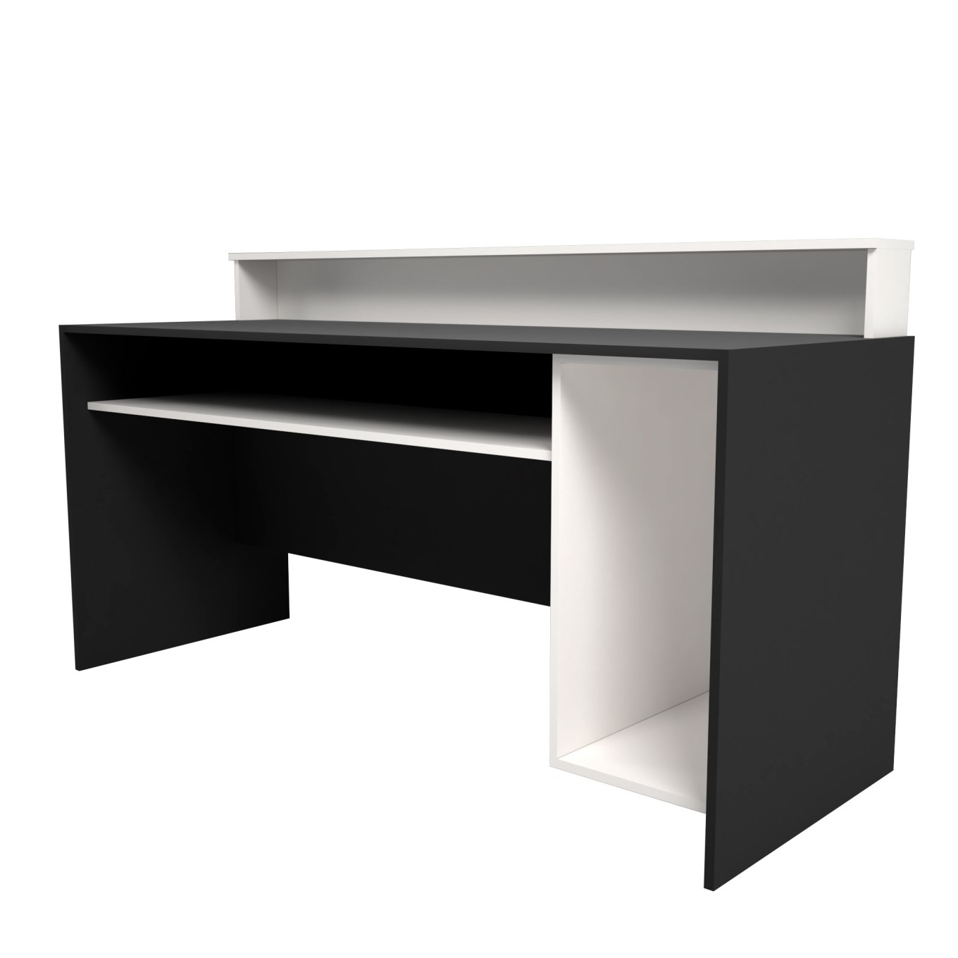 Mesa Gammer USB Premium Preto / Branco + Cadeira Gaming