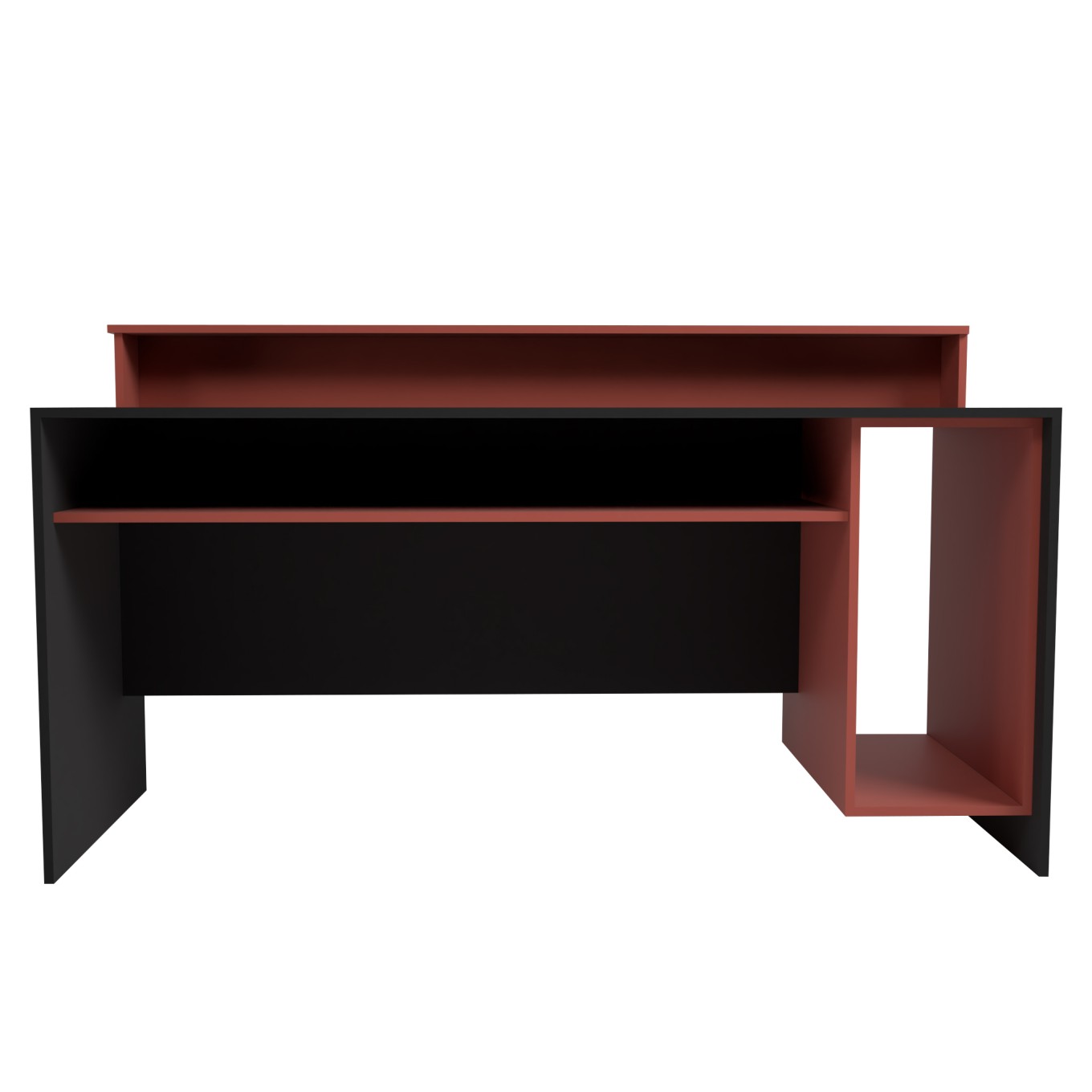 Mesa Gammer USB Premium Preto / Vermelho + Cadeira Gaming