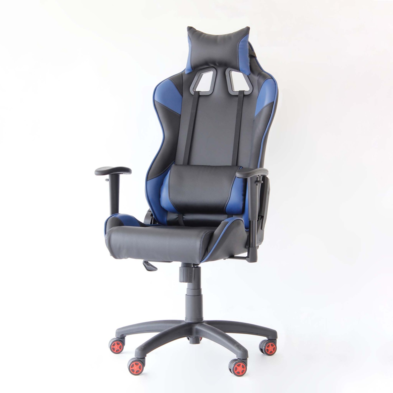 Mesa Gammer USB Premium Preto / Azul + Cadeira Gaming