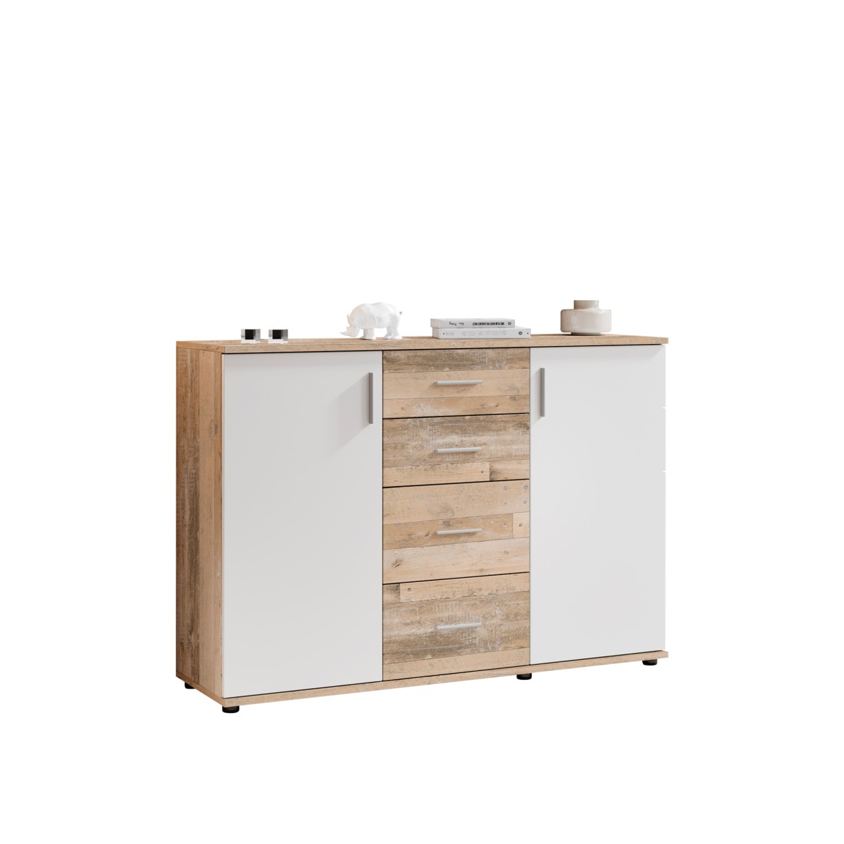 Arm�rio Aparador Bobby (2 Portas + 4 Gavetas)